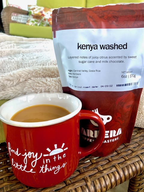Kenya Washed Coffee in a coffee mug