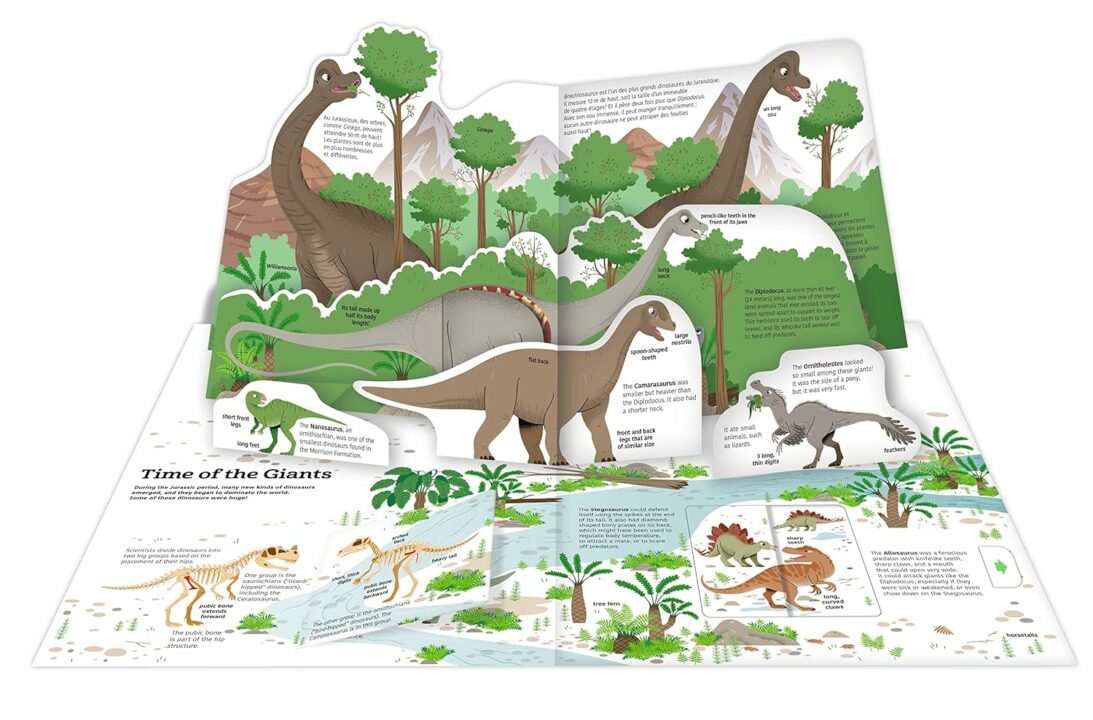 The Ultimate Book of Dinosaurs and Other Prehistoric Creatures popup page spread